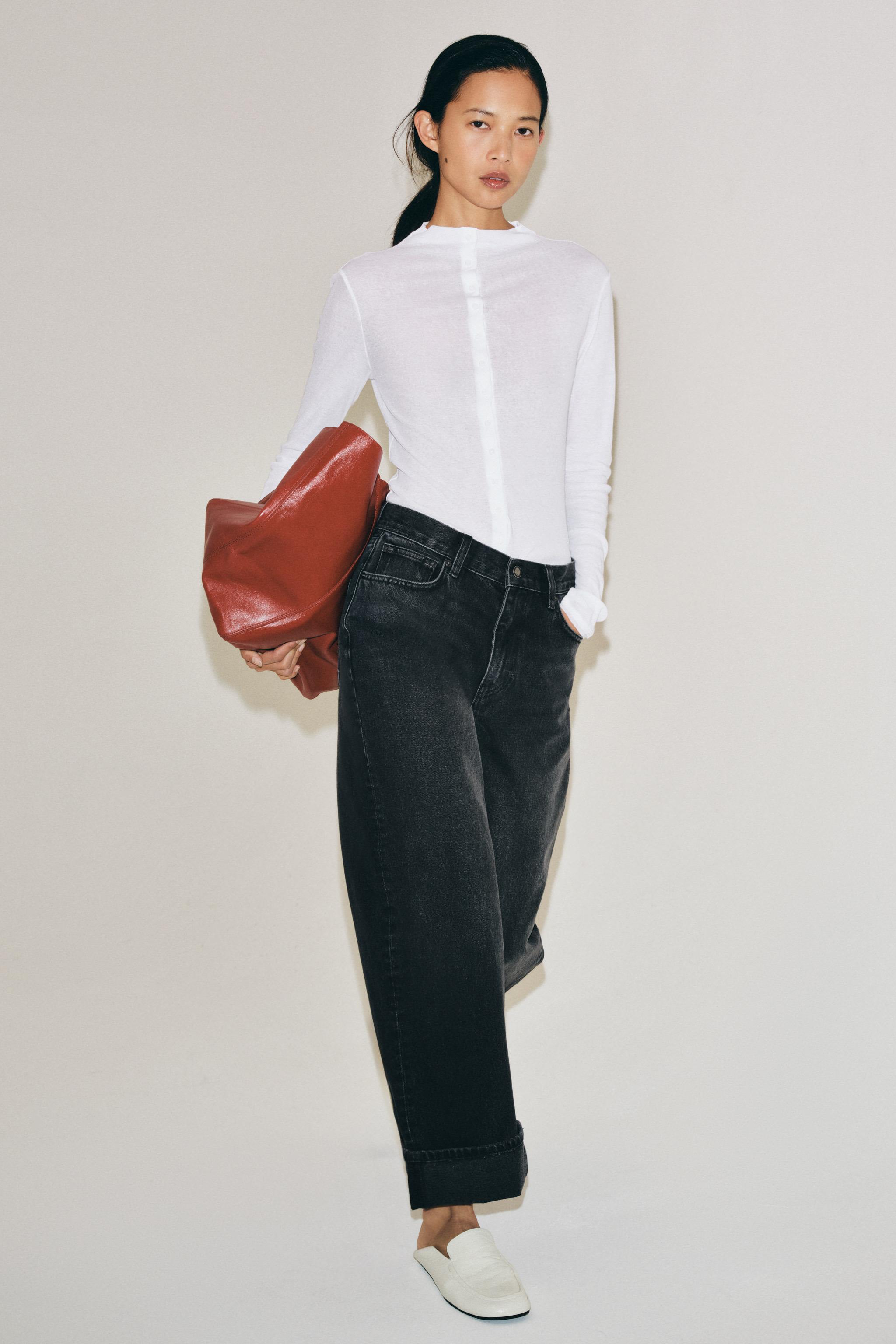 ZW COLLECTION MID-RISE BAGGY FIT JEANS